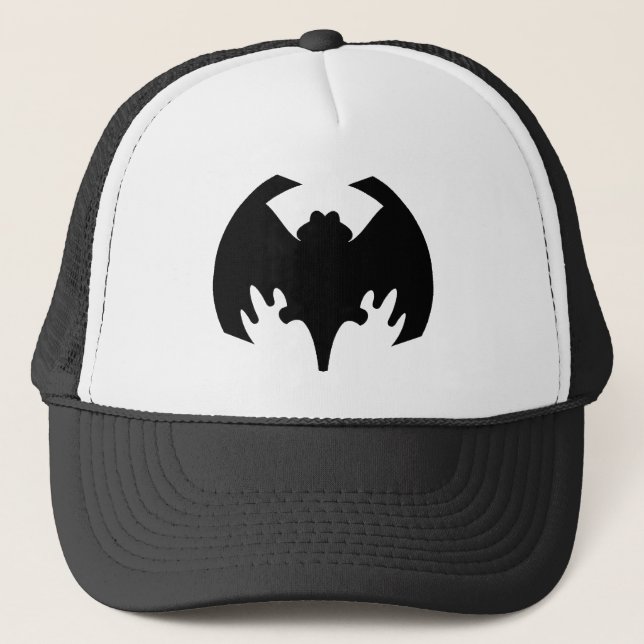 Bat Black The MUSEUM Zazzle Gifts Trucker Hat (Front)