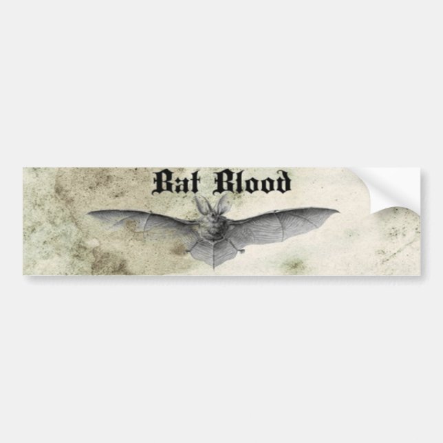Bat Blood Halloween Car Bumper Sticker (Front)