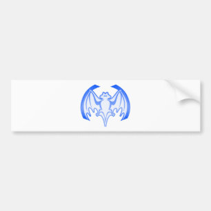 Bat Blue Inv The MUSEUM Zazzle Gifts Bumper Sticker
