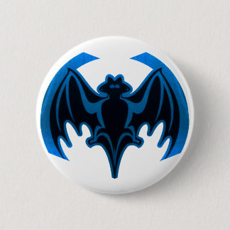 Bat Blue The MUSEUM Zazzle Gifts 6 Cm Round Badge