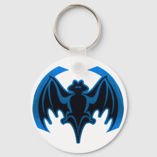 Bat Blue The MUSEUM Zazzle Gifts Key Ring