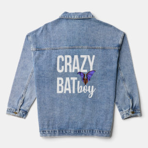 Bat Boy Tee Spooky Halloween Women Denim Jacket