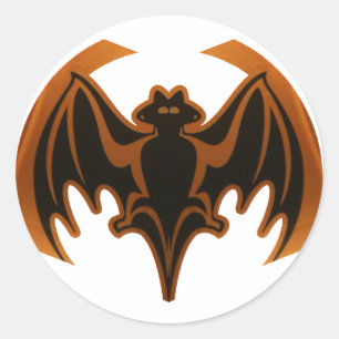Bat Brown The MUSEUM Zazzle Gifts Classic Round Sticker