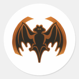 Bat Brown The MUSEUM Zazzle Gifts Classic Round Sticker