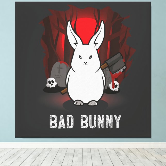  Bat Bunny Canvas Print (Insitu(Wood Floor))