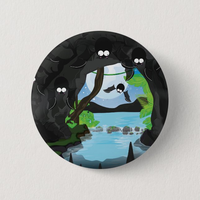 Bat Cave 6 Cm Round Badge (Front)