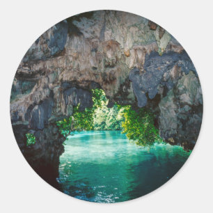 Bat Cave In Airai, Palau, Micronesia Classic Round Sticker