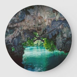Bat Cave In Airai, Palau, Micronesia Large Clock