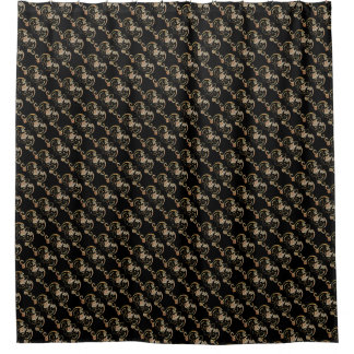Bat Chinese Symbol Shower Curtain