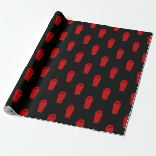 Bat Coffin Wrapping Paper