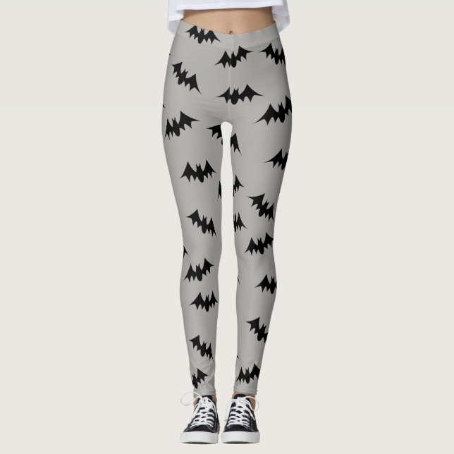 Bat Confetti Leggings Black/Grey (Front)