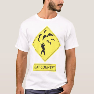 Bat Country Road Sign w/ Text T-Shirt