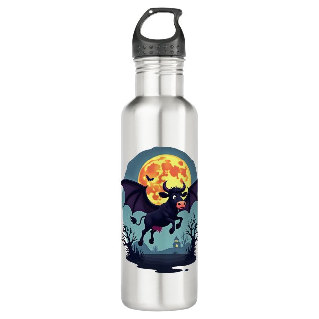 Bat Cow at Midnight 710 Ml Water Bottle (Front)