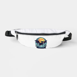 Bat Cow at Midnight Bum Bags
