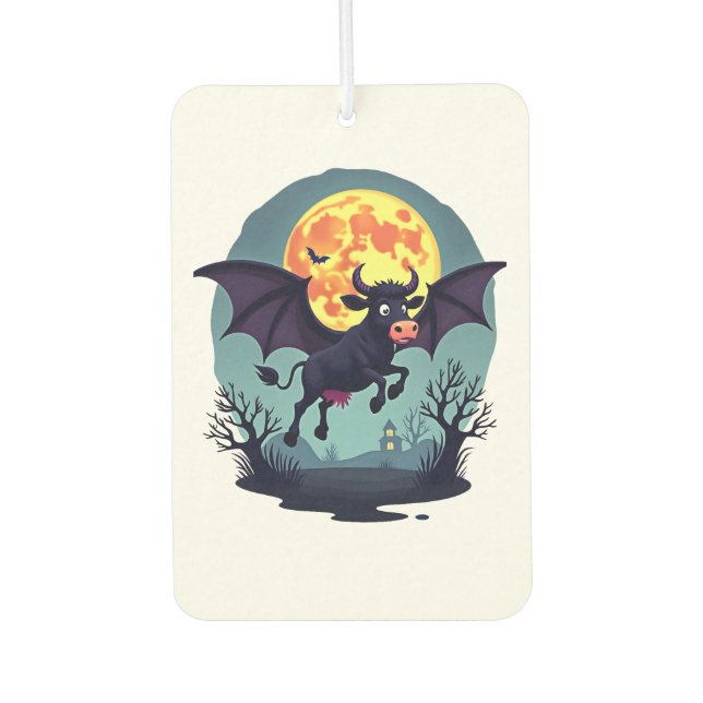 Bat Cow at Midnight Car Air Freshener (Front)