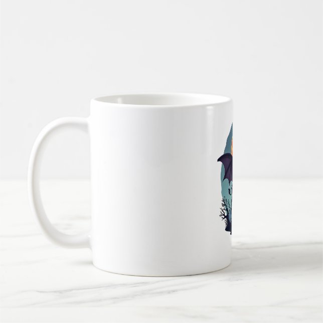 Bat Cow at Midnight Coffee Mug (Left)