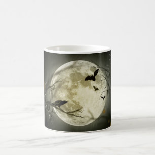 Bat & Crow White Coffee Mug