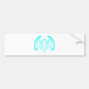 Bat Cyan Inv The MUSEUM Zazzle Gifts Bumper Sticker