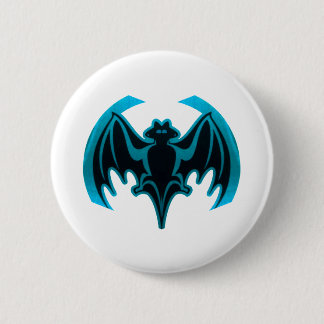 Bat Cyan The MUSEUM Zazzle Gifts 6 Cm Round Badge