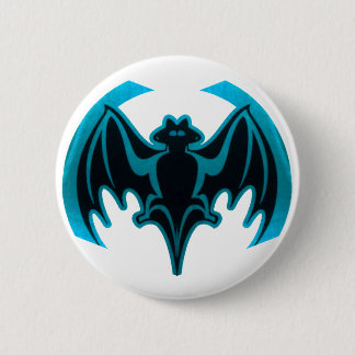 Bat Cyan The MUSEUM Zazzle Gifts 6 Cm Round Badge