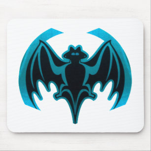 Bat Cyan The MUSEUM Zazzle Gifts Mouse Mat
