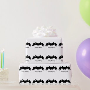 Bat Design Birthday Gift Wrapping Paper