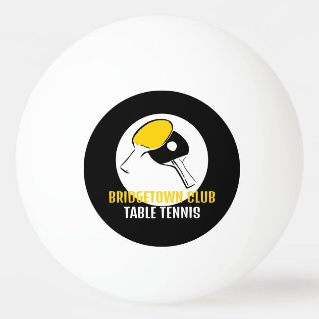 Bat Design, Table Tennis Club Ping Pong Ball (Front)
