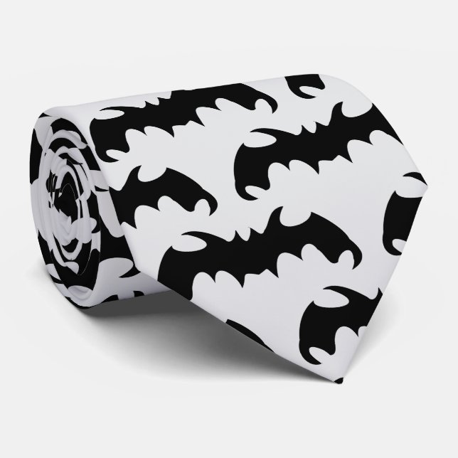 Bat Design Tie (Rolled)