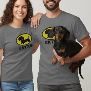 Bat Dog   Wiener Dog Superhero T-Shirt