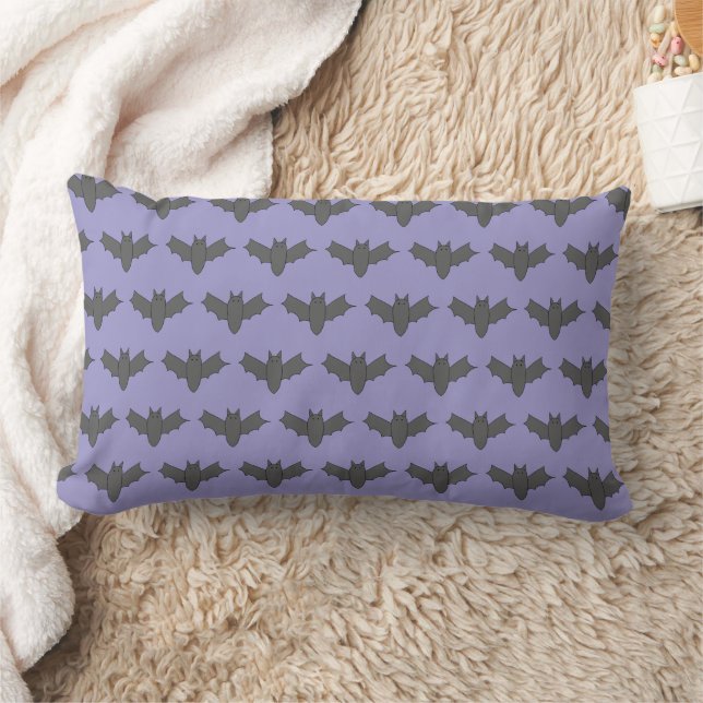 Bat Drawing Halloween Lumbar Cushion (Blanket)