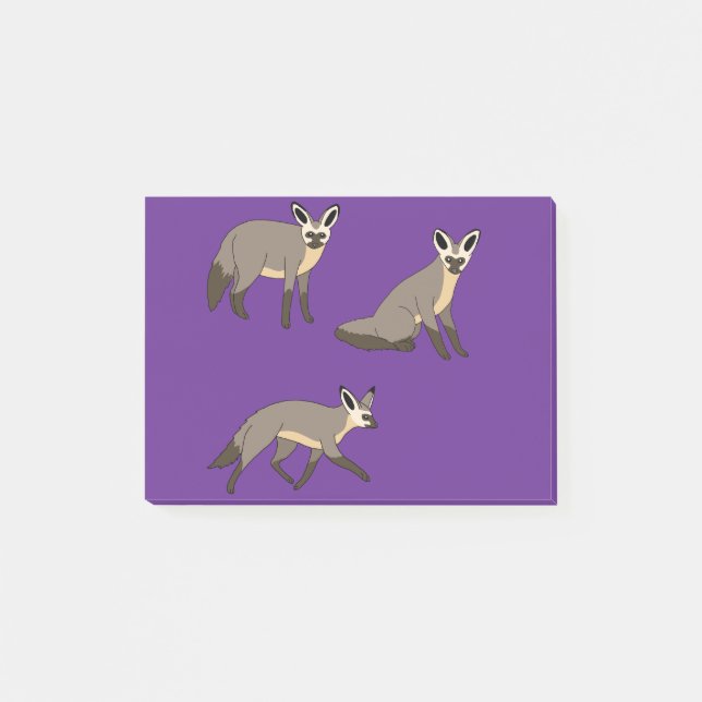 Bat Eared Foxes Post-it Notes (Front)