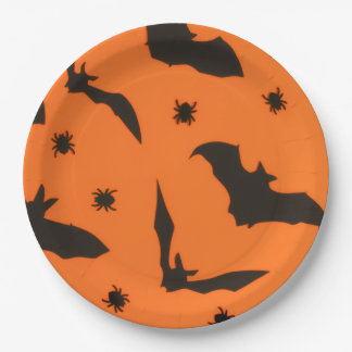 Bat Flying Halloween Paper Plate
