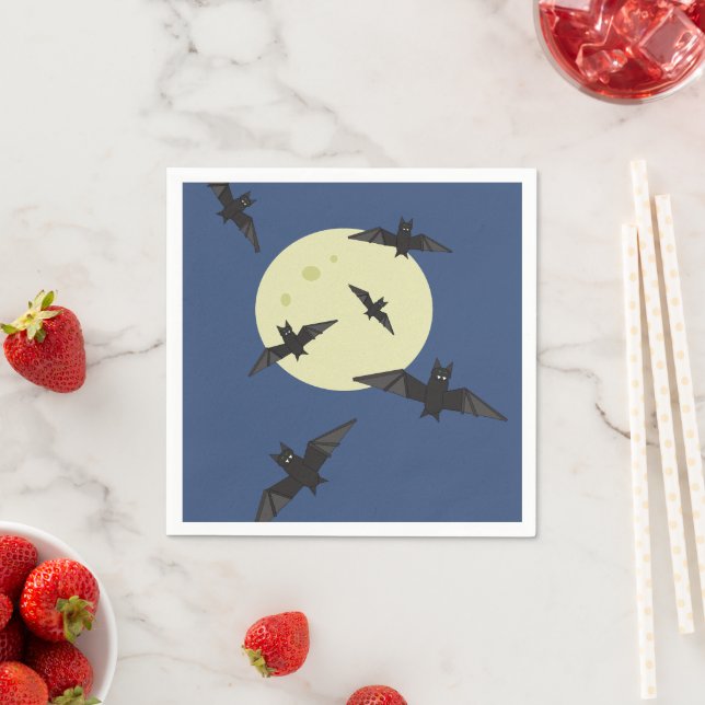 Bat flying in the moon napkin (Insitu)