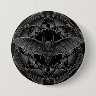 Bat Gothic Dark, Ai Generated Design 7.5 Cm Round Badge