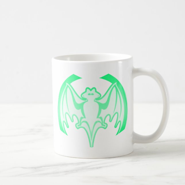 Bat Green Inv The MUSEUM Zazzle Gifts Coffee Mug (Right)