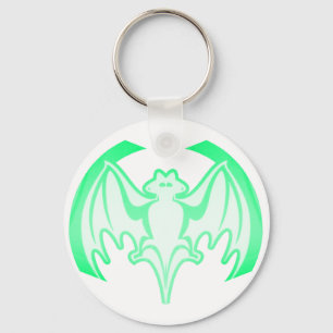 Bat Green Inv The MUSEUM Zazzle Gifts Key Ring