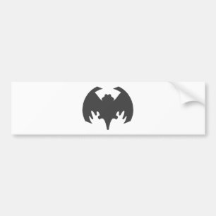 Bat Grey The MUSEUM Zazzle Gifts Bumper Sticker