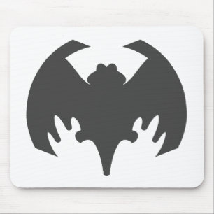 Bat Grey The MUSEUM Zazzle Gifts Mouse Mat