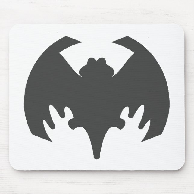 Bat Grey The MUSEUM Zazzle Gifts Mouse Mat (Front)