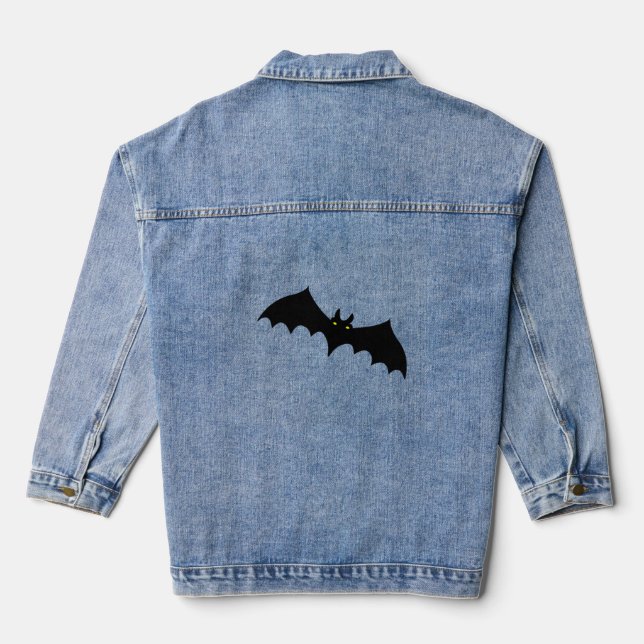 Bat halloween        denim jacket (Back)