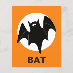 BAT Halloween Flashcard