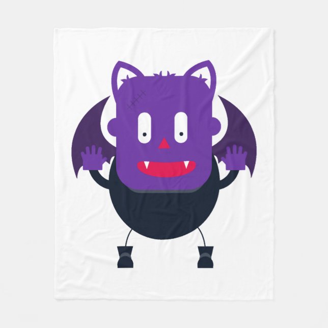 Bat halloween         fleece blanket (Front)