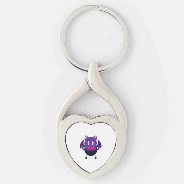 Bat halloween         key ring (Front)