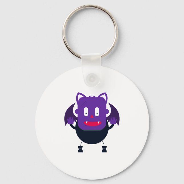 Bat halloween         key ring (Front)