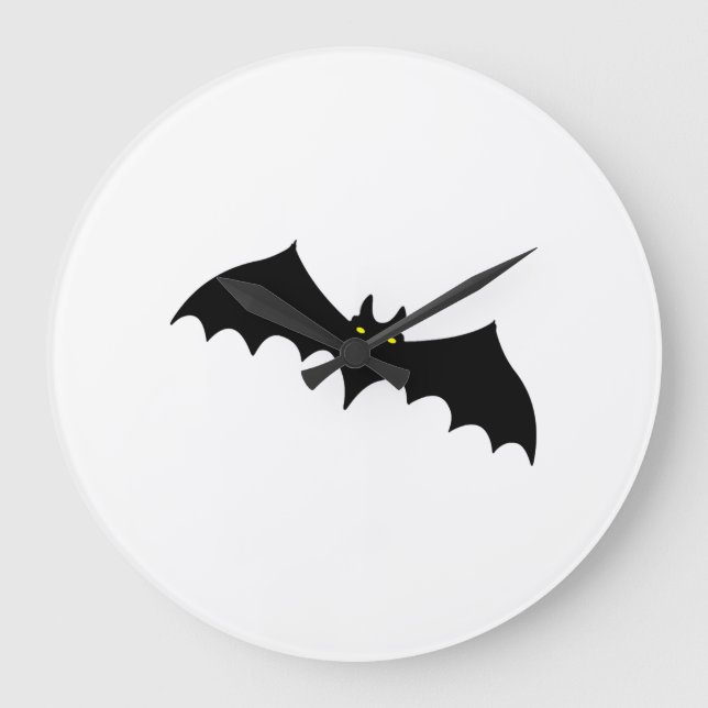 Bat halloween        large clock (Front)