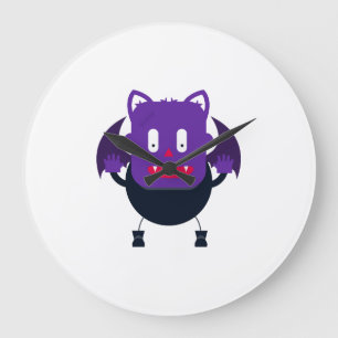 Bat halloween large clock