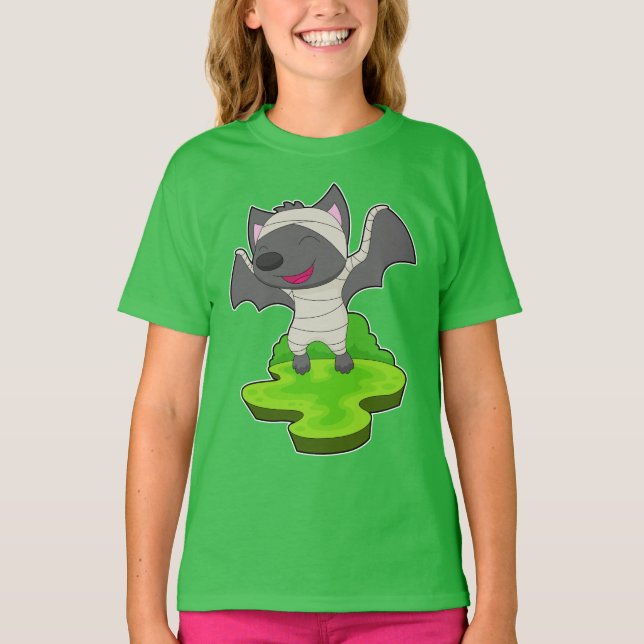 Bat Halloween Mummy T-Shirt (Front)