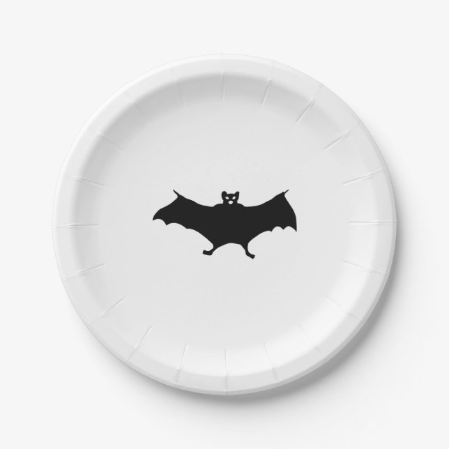 Bat Halloween    Paper Plate (Front)