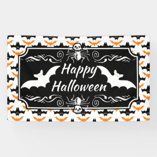 Bat Halloween Pattern Banner