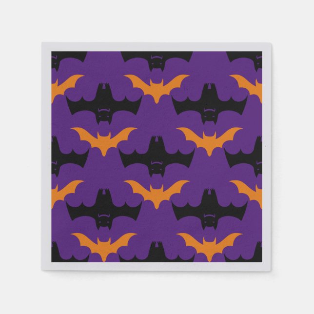 Bat Halloween Pattern Napkin (Front)
